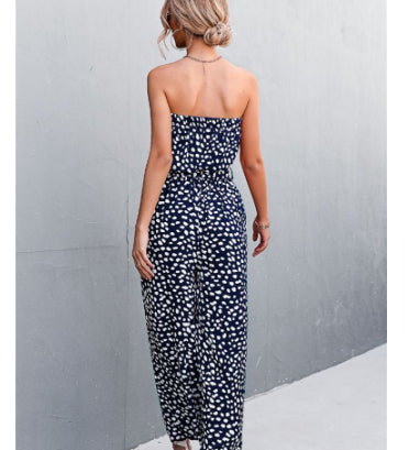 Womens Stylish Printed Bandeau Jumpsuit