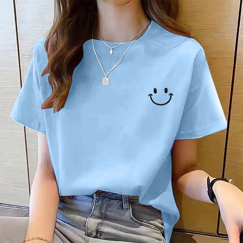 Women's Cute Bear Plus Size Cotton Short Sleeve T-shirt