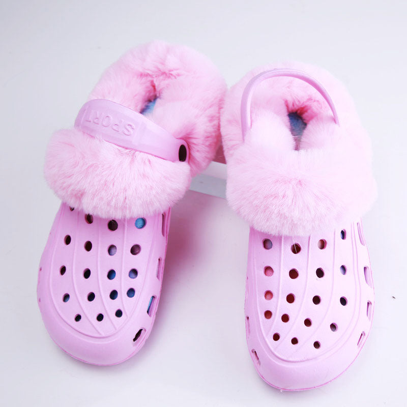 Men's Hollow Comfortable Breathable Leisure Garden Ladies Hollow Cotton Slippers