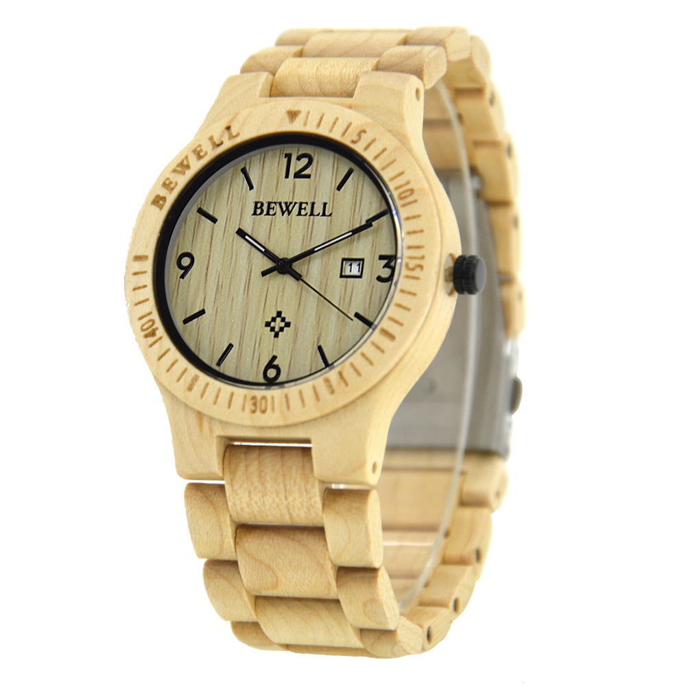 Træ-sandeltræs-ur