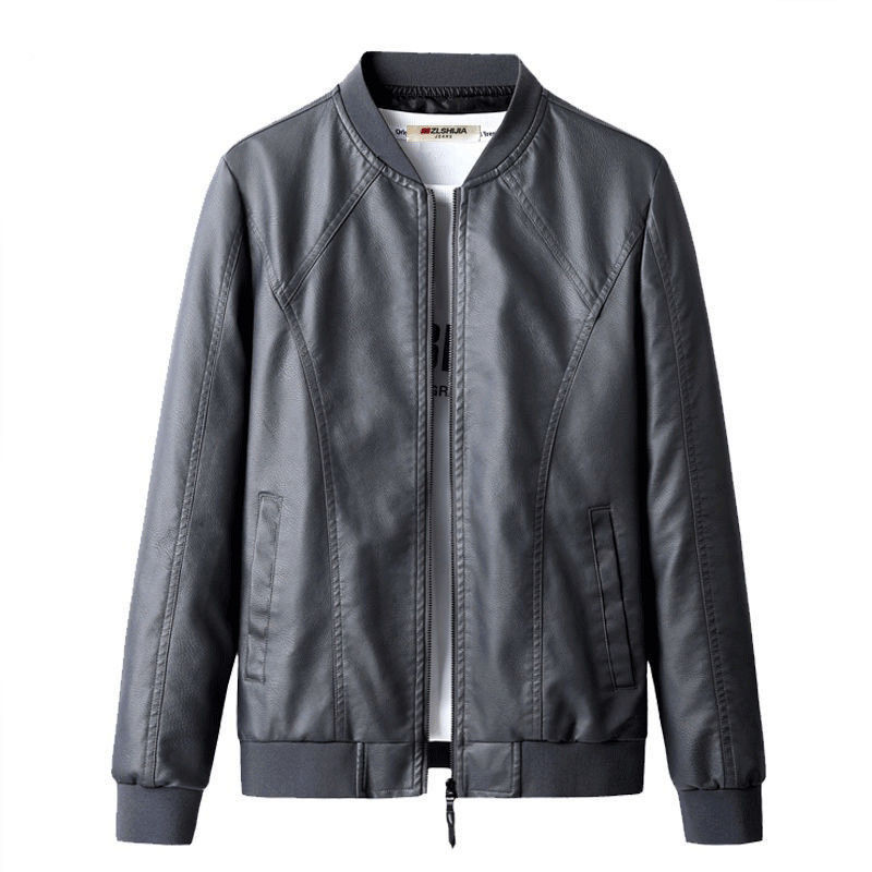 Winter New Men's Plush Thick Leather Jacket