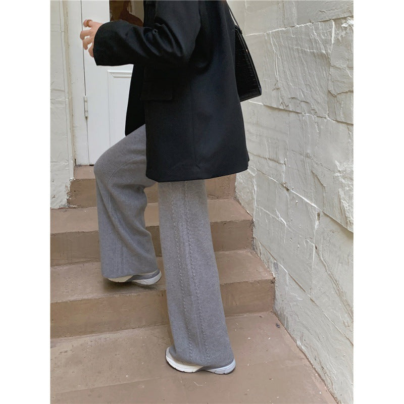 Women's Twist-covering Knitted Wide-leg Pants