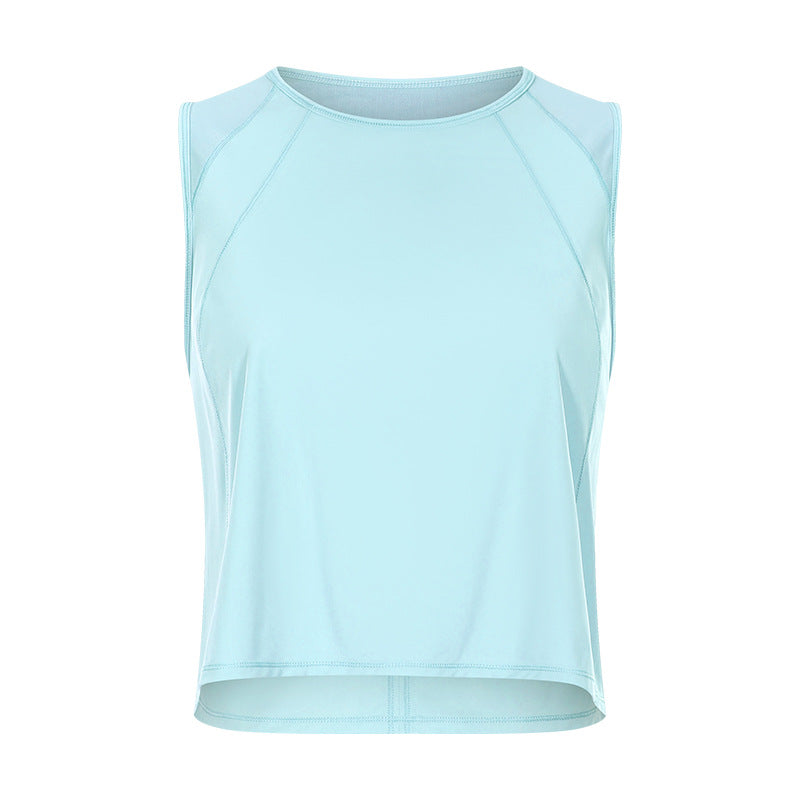 Sleeveless Vest Cropped Short Sexy Back Hollow-out Quick-drying Breathable Sports Casual Yoga Clothes