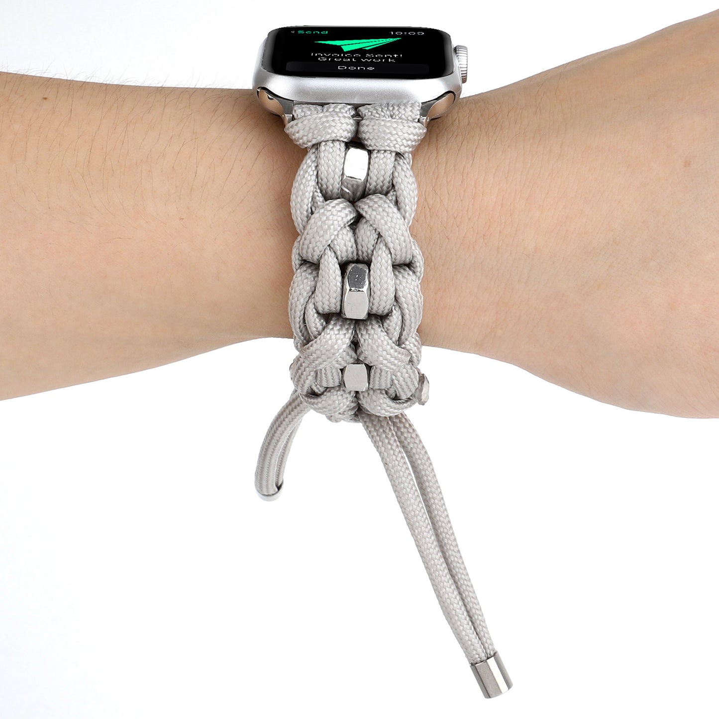 Compatible with Apple, Applicable Apple Watch Band Apple Watch Nylon StrapIwatch Outdoor Umbrella Cord Braided Strap
