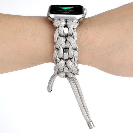 Compatible with Apple, Applicable Apple Watch Band Apple Watch Nylon StrapIwatch Outdoor Umbrella Cord Braided Strap