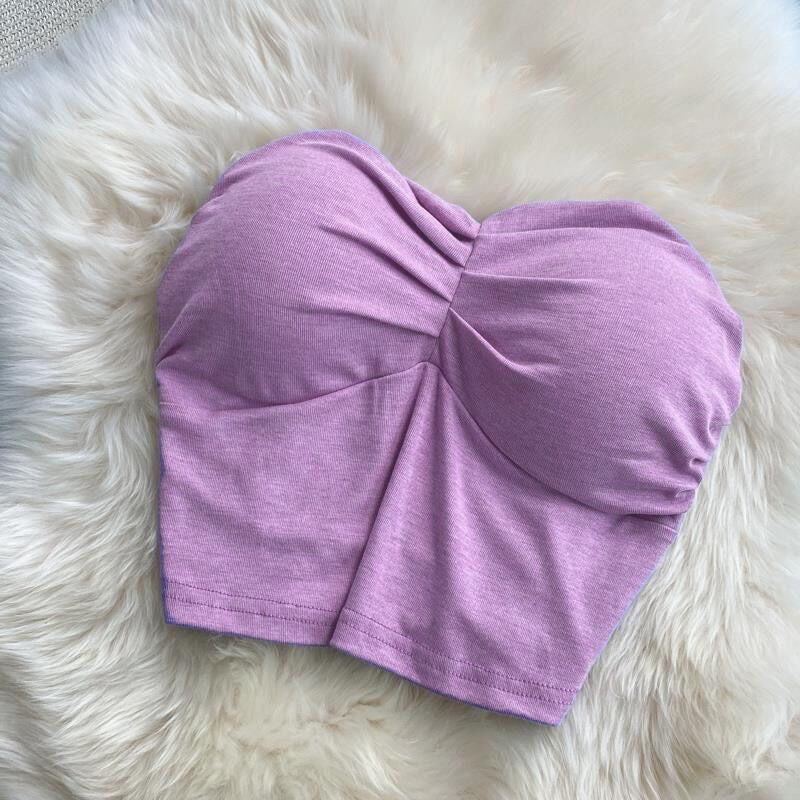 Outer Wear Wrapped Chest Strapless With Chest Pad Anti-exposure Inner Base Underwear