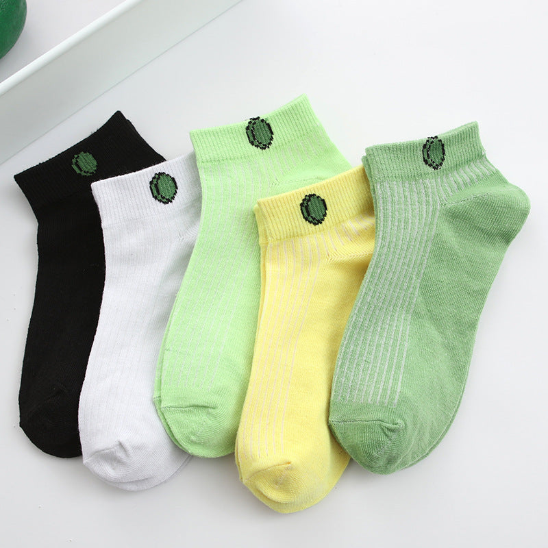 Bowknot Breathable Solid Casual Cotton Socks