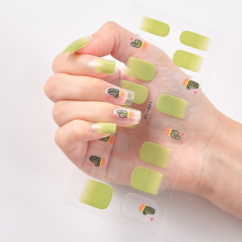 Gilding Cat's Eye Letter Color Nail Sticker