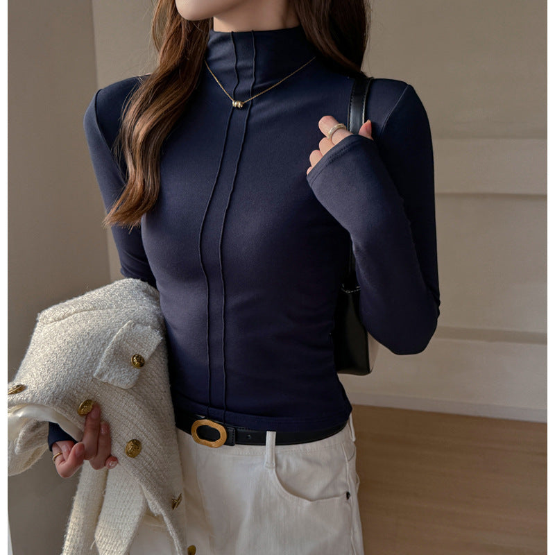 Women's Half-turtle Neck Long-sleeve Versatile Top