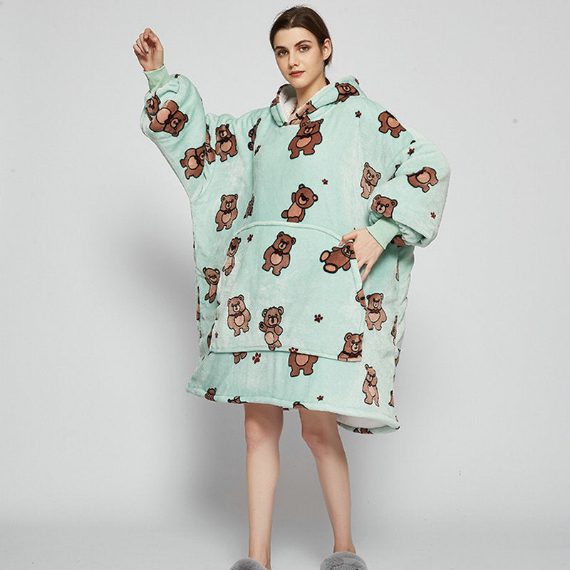 Large Flannel Lovers Casual Home Clothes Pajamas