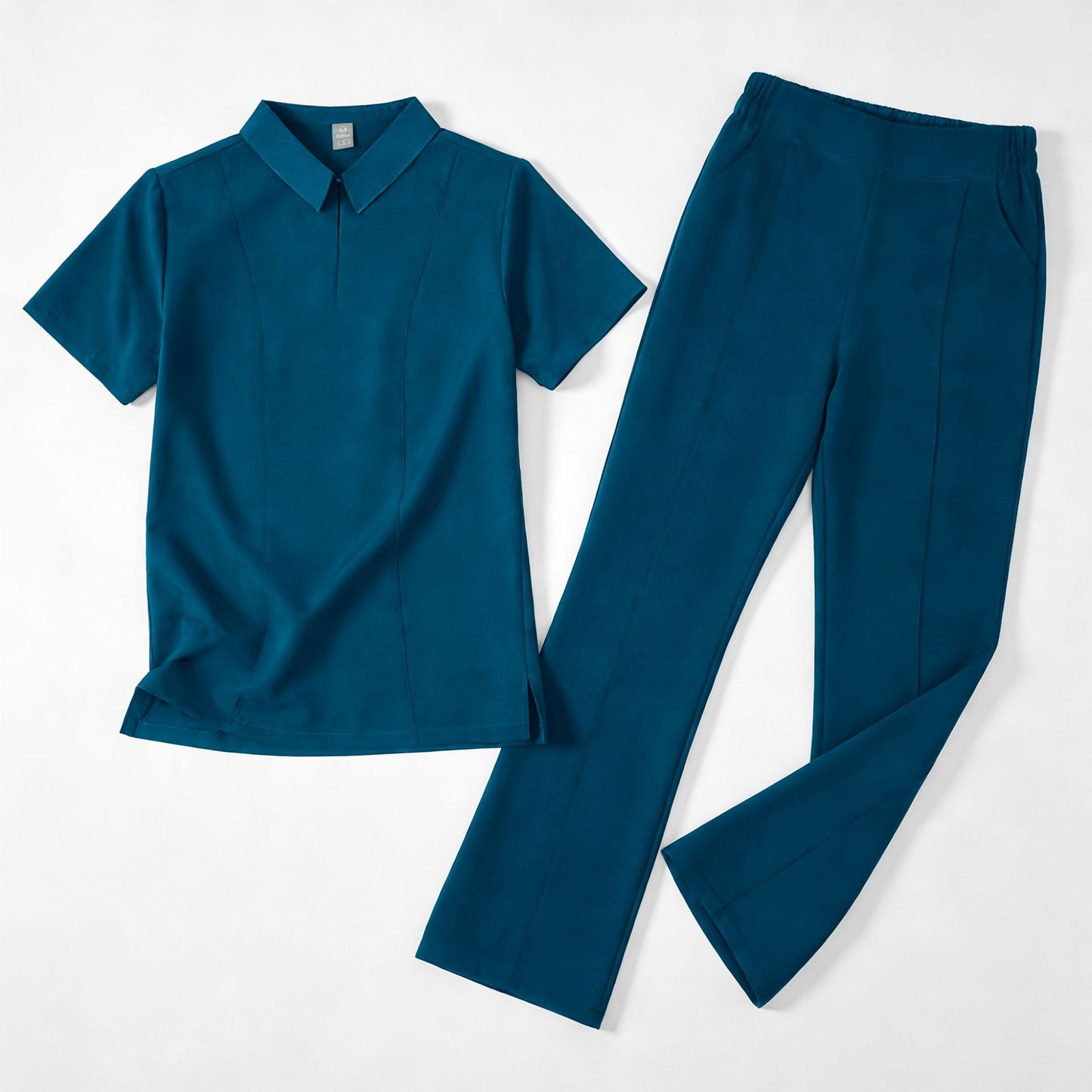 Surgical Scrubs With A Turn-down Collar And Surgical Trousers