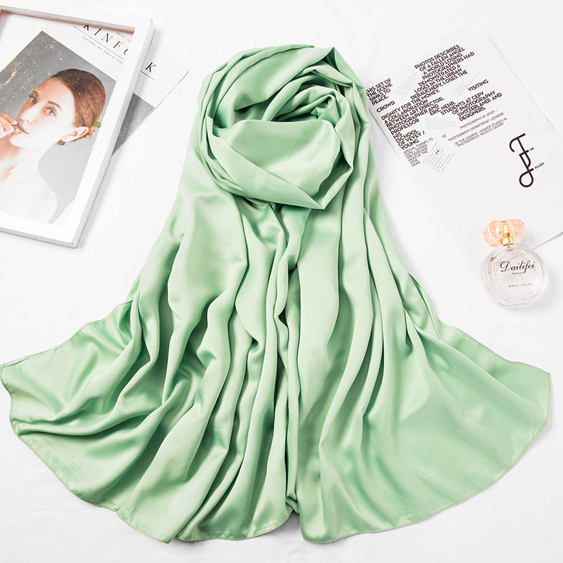 Monochrome matte satin headscarf