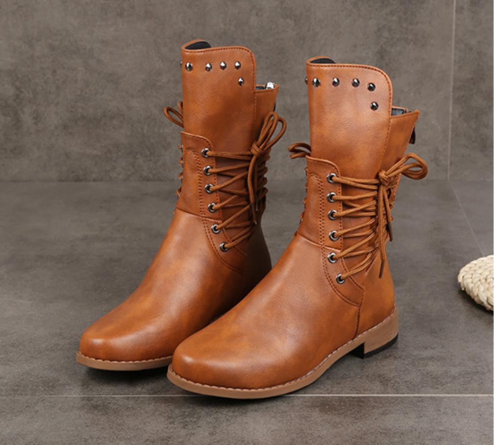 Martin Boots Rivet Plus Size Ladies Boots