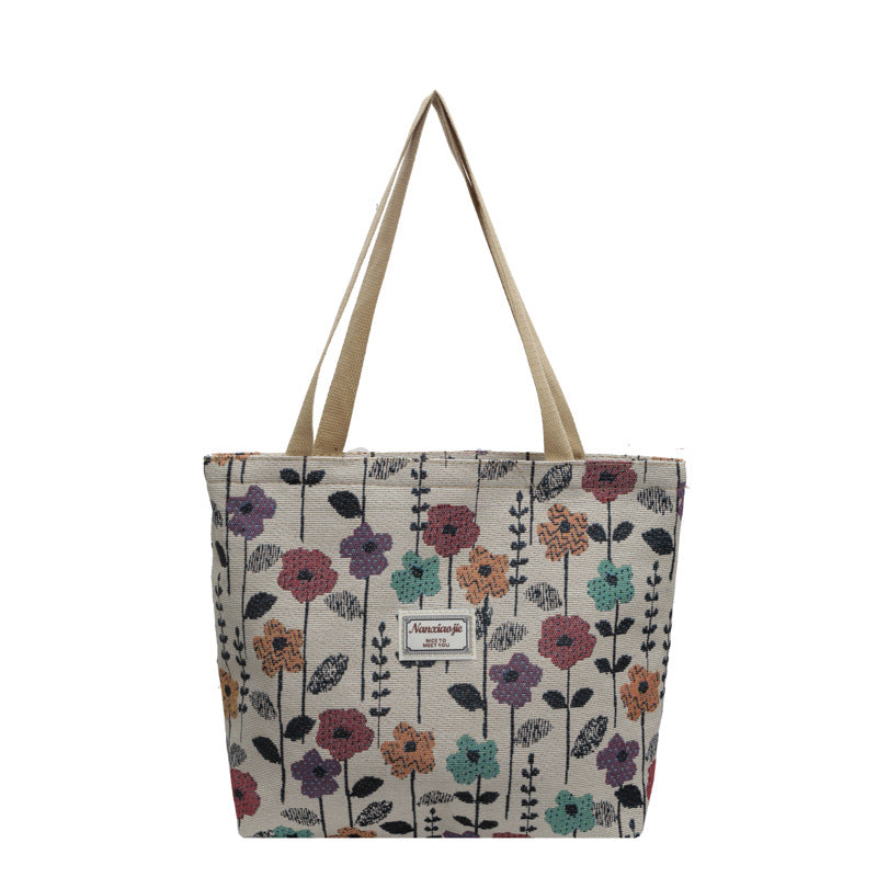 Canvas Large-capacity Shoulder Handbag