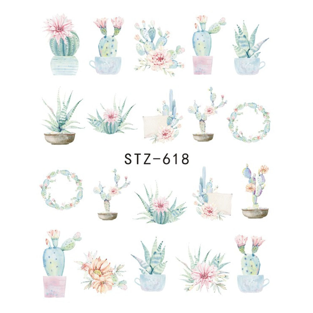 Nail Sticker Butterfly Flower Water Transfer Decal Sliders for Nail Art Decoration Tattoo Manicure Wraps Tools Tip JISTZ508  1pcs