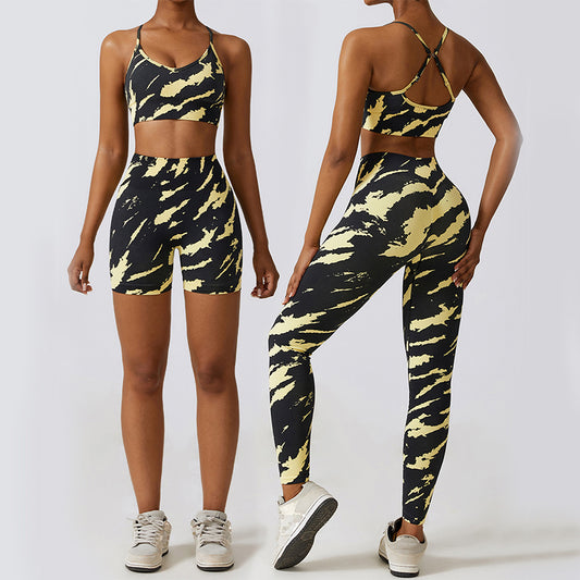 Camouflage Printing Seamless Yoga Suit