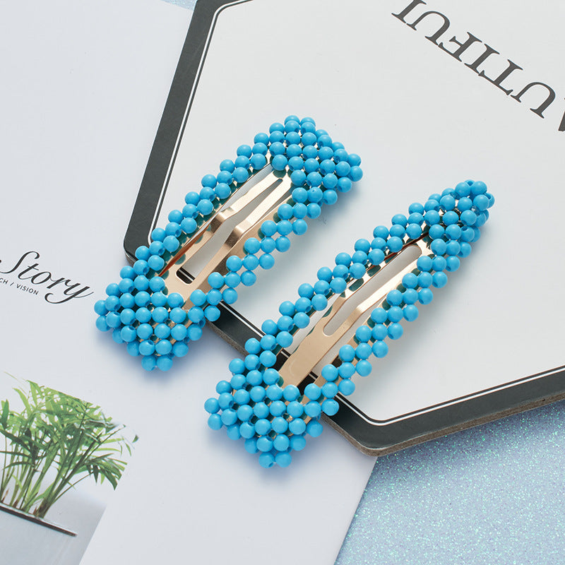 colorful pearl hairpin