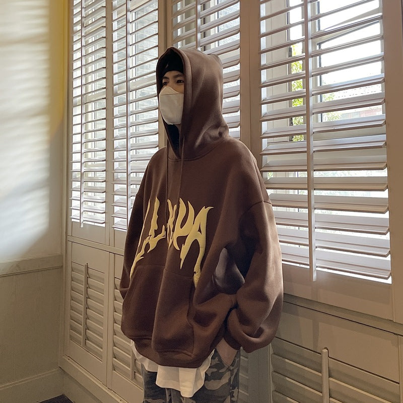 Long Sleeve Men's Loose Casual Hoodie Tide