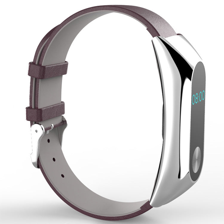 Soft fine calf grain leather strap wristband