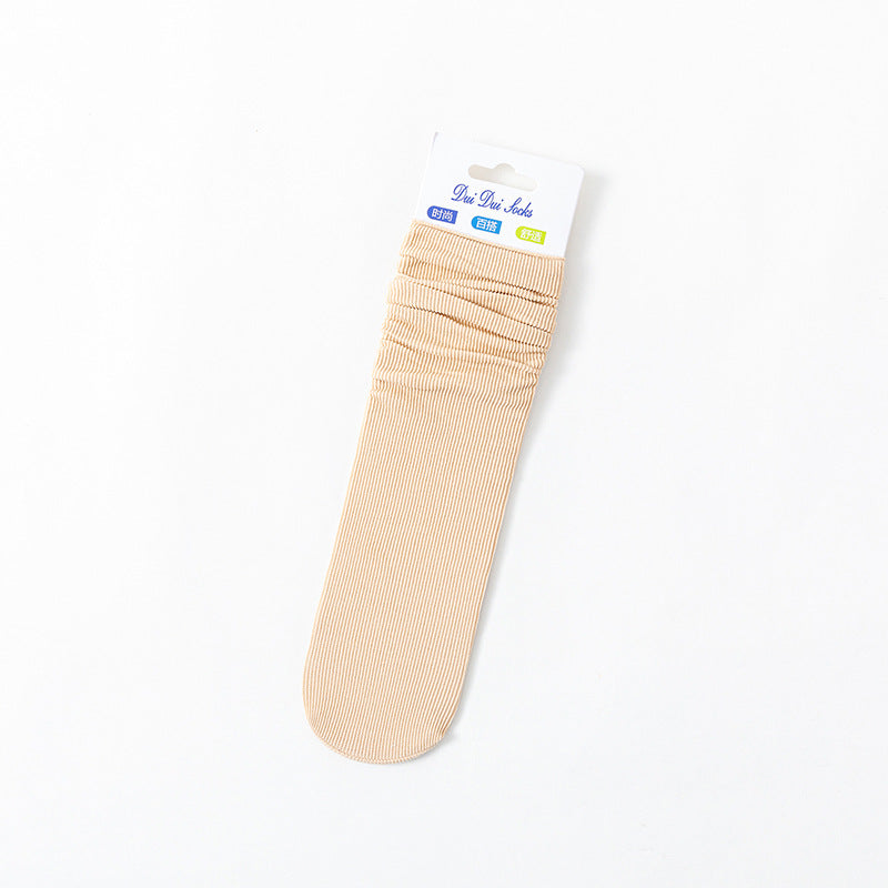 Ladies Velvet Solid Color Loose Mouth Socks