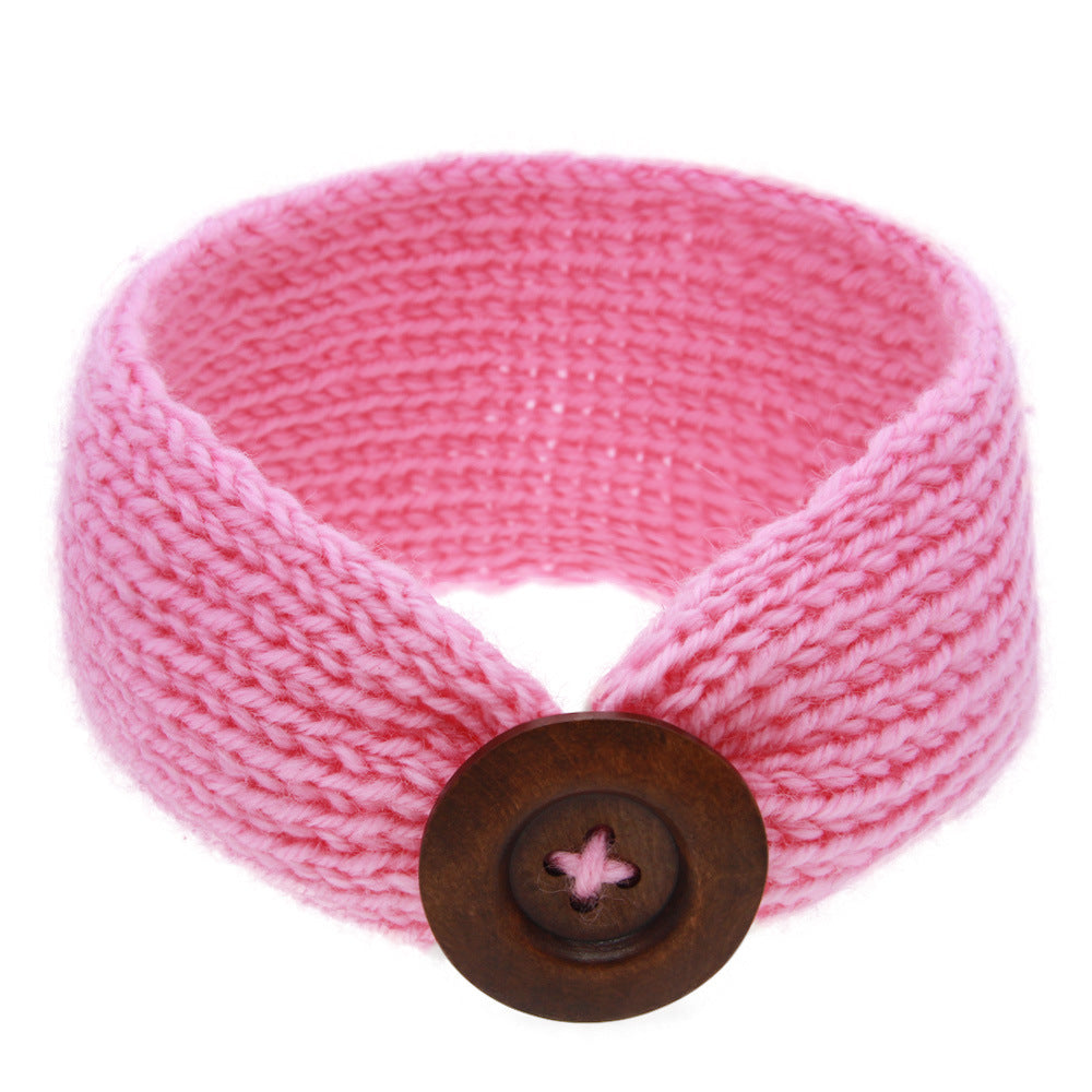 Knitted wool bunny ears headband