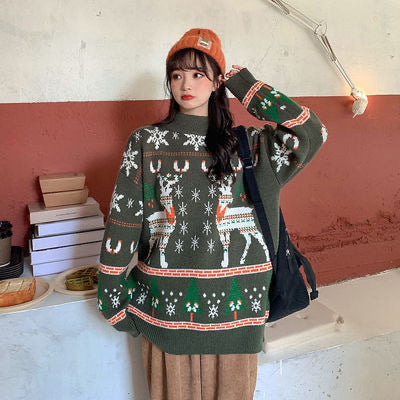 Fashion Jul Tøj Elg Sweater til Kvinder