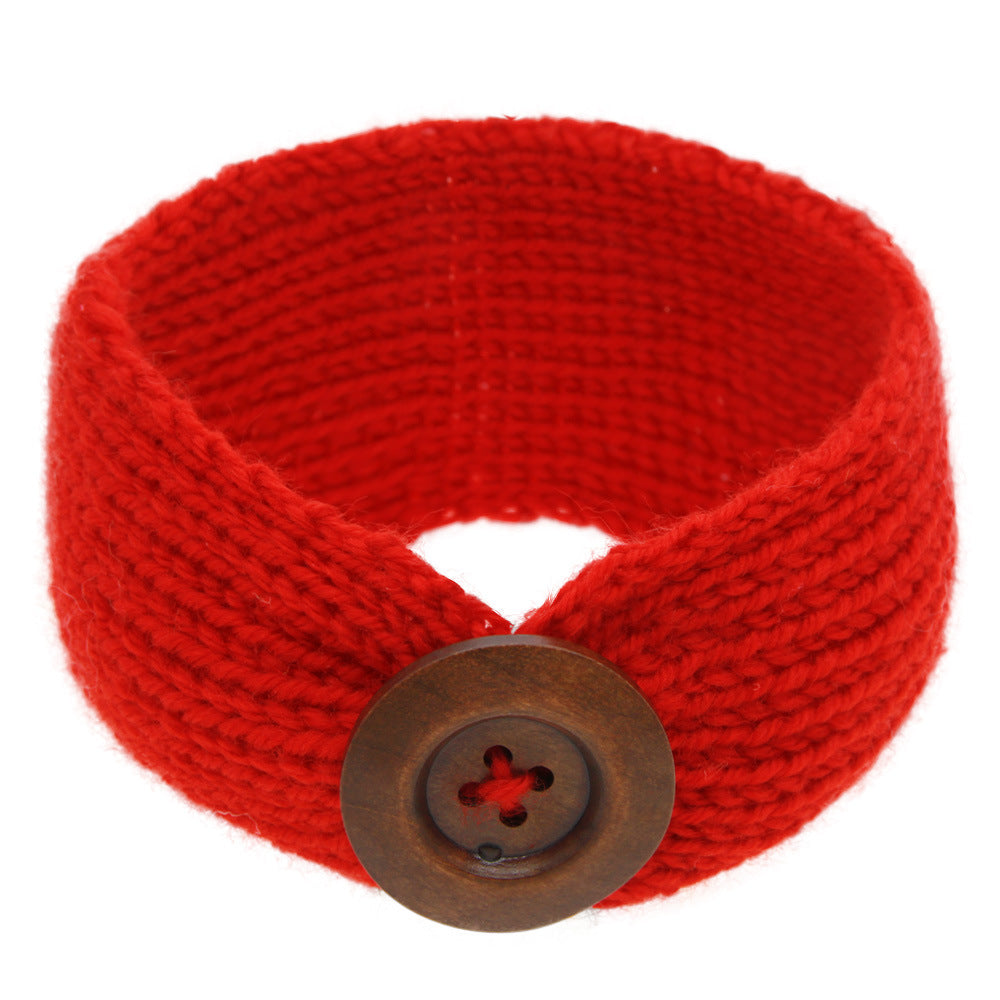 Knitted wool bunny ears headband
