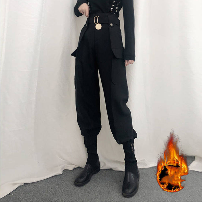 High-waisted strapping overalls for women