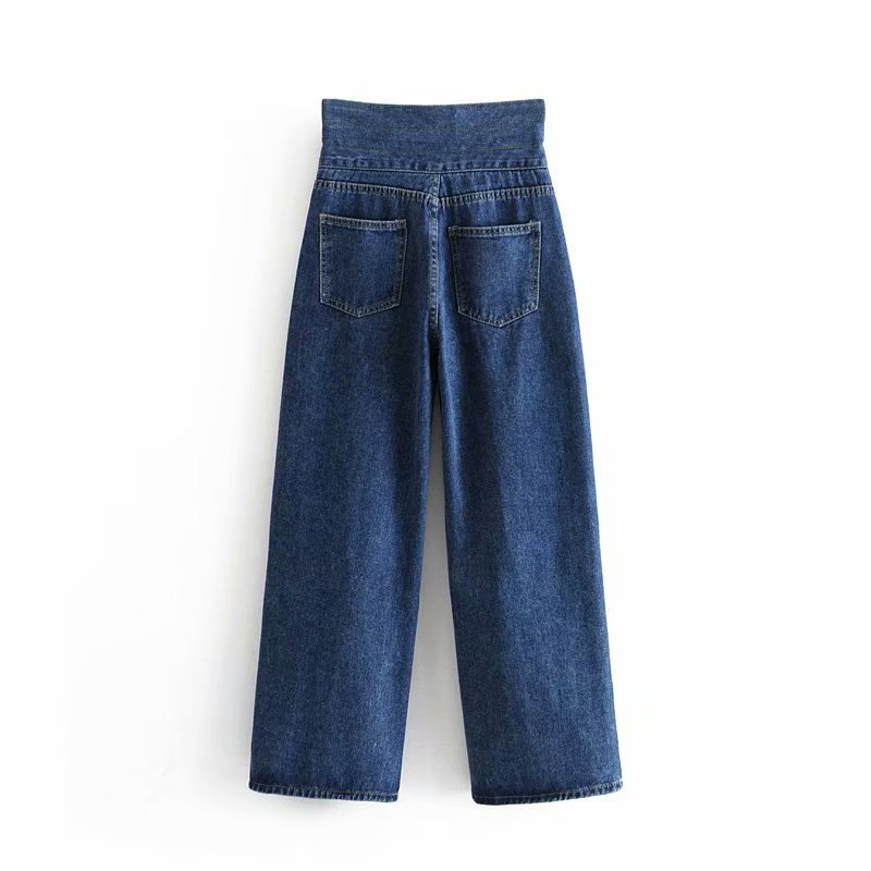 Slim wide-leg jeans