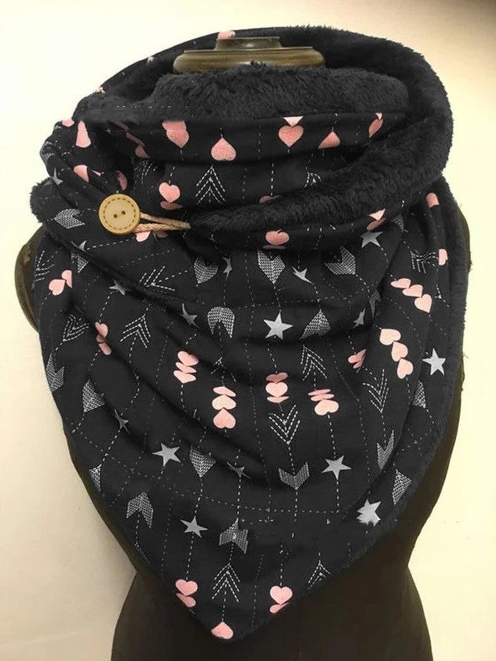 All-match thickened warmth shawl printed scarf