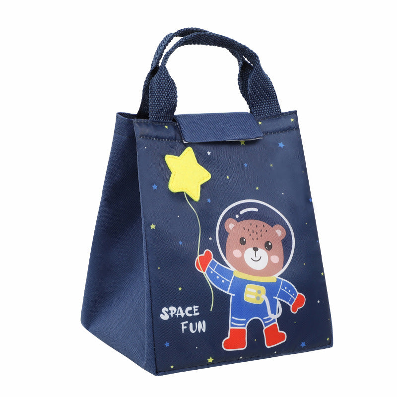 New Cartoon Student Lunch Bag Oxford Cloth Insulation