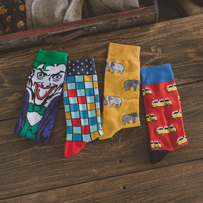 Men's British Retro Creative Gift Box Suit Socks