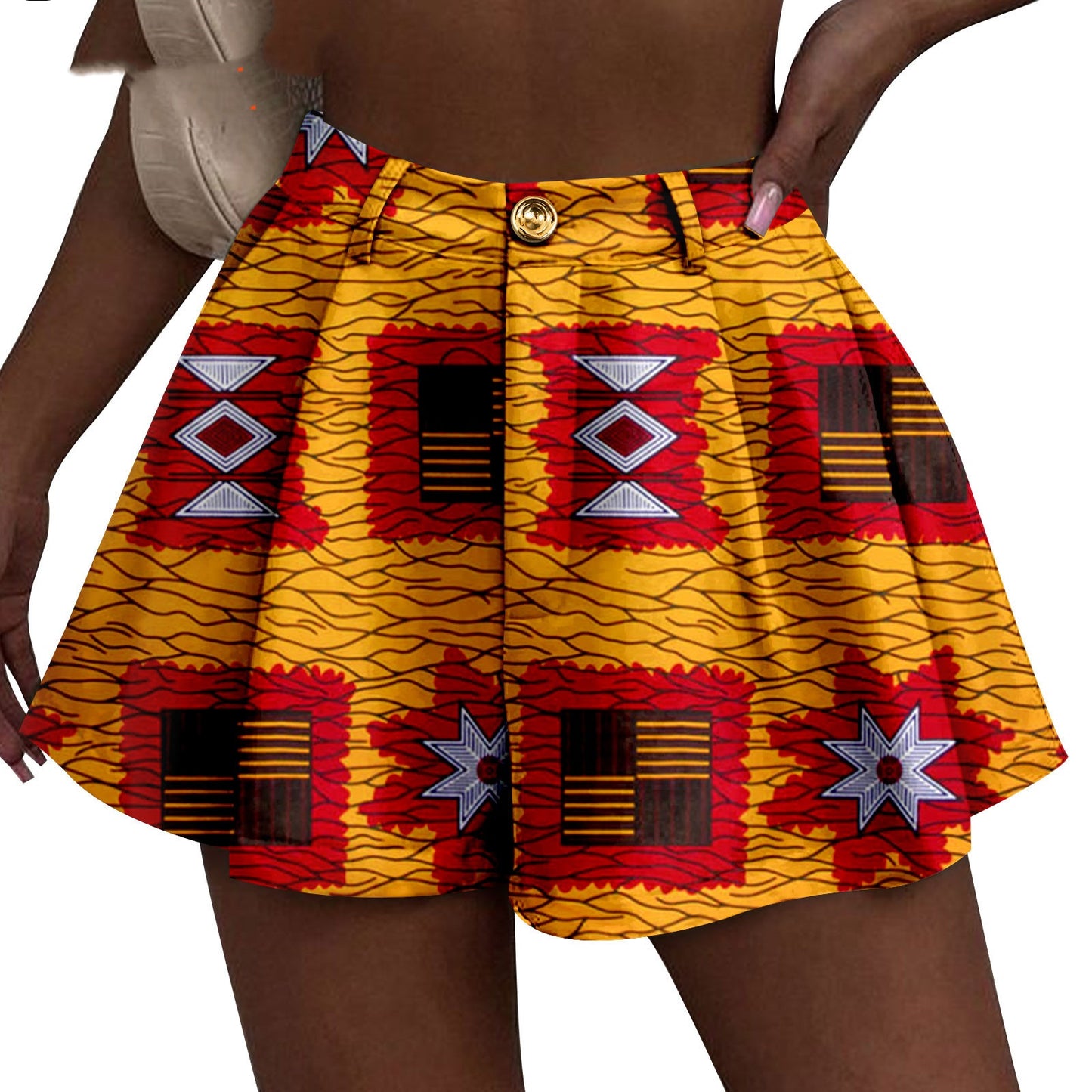Dobbeltsidet print batikshorts