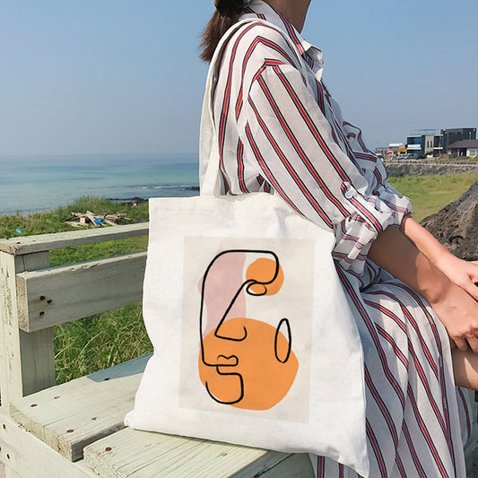 Facebook Print Large Capacity Canvas Bag