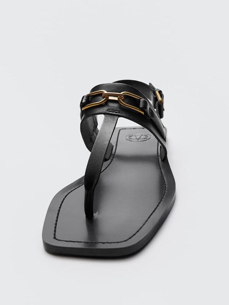 Summer New Products MD Womens Shoes Casual One-word Buckle Flat Flip-flop Sandals