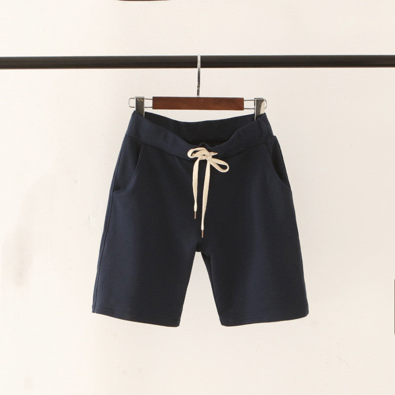 Mid-rise solid color track pants