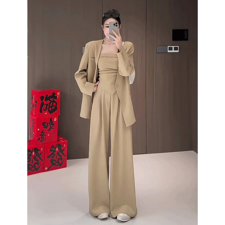 Women's Vest Top And Wide-leg Pants Set