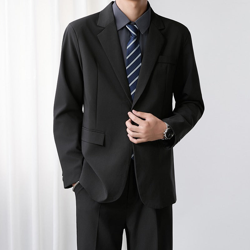 Herre Blazer i koreansk stil, trendy og casual forretningsjakke