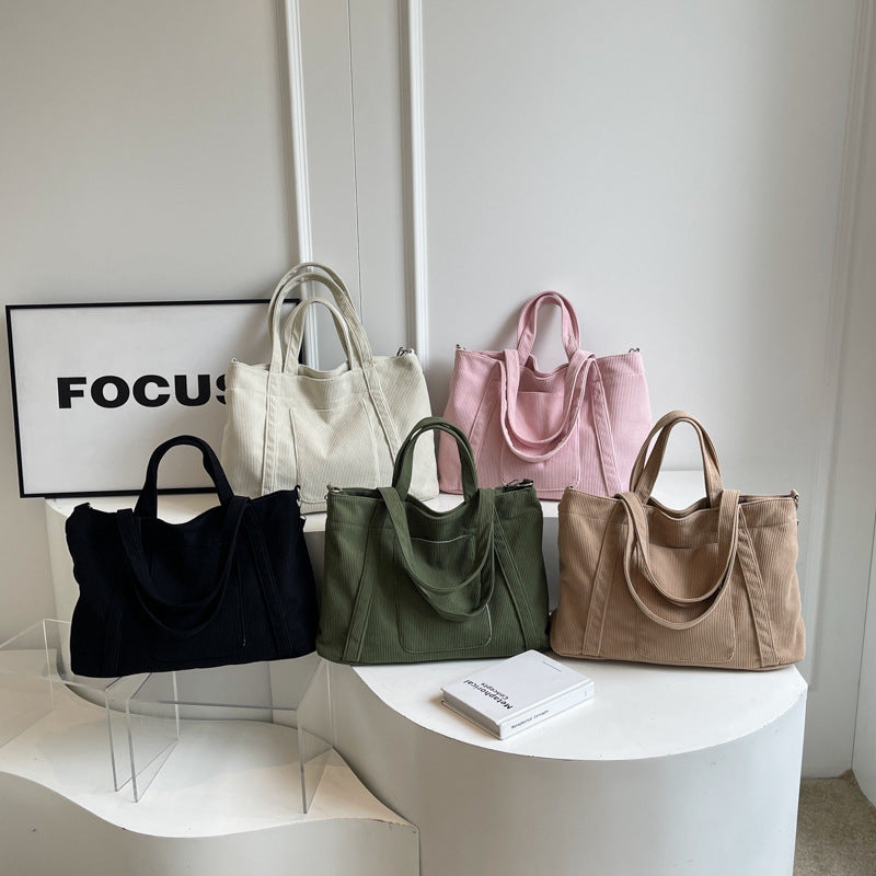 Fashion Personality Large Capacity Corduroy Bag Women