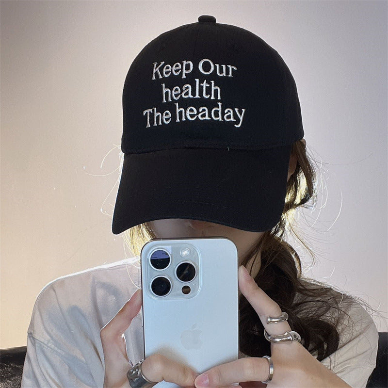 Women's Simple Fashion Personality English Letters Peaked Cap