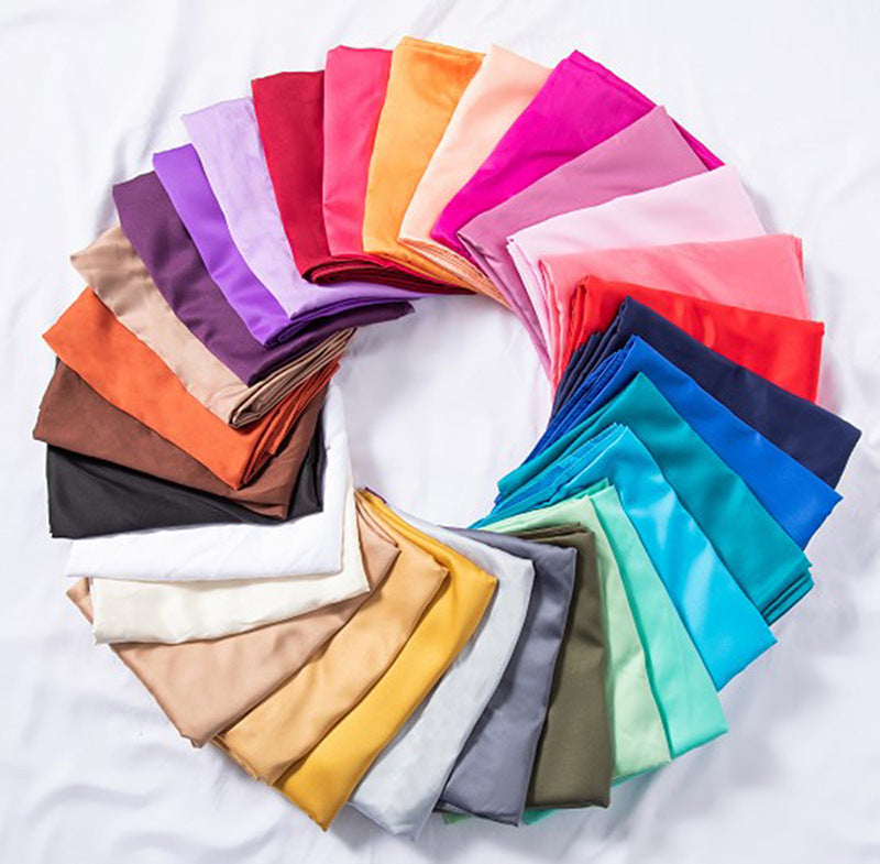 Solid Color Casual Malay Scarf Satin Shawl