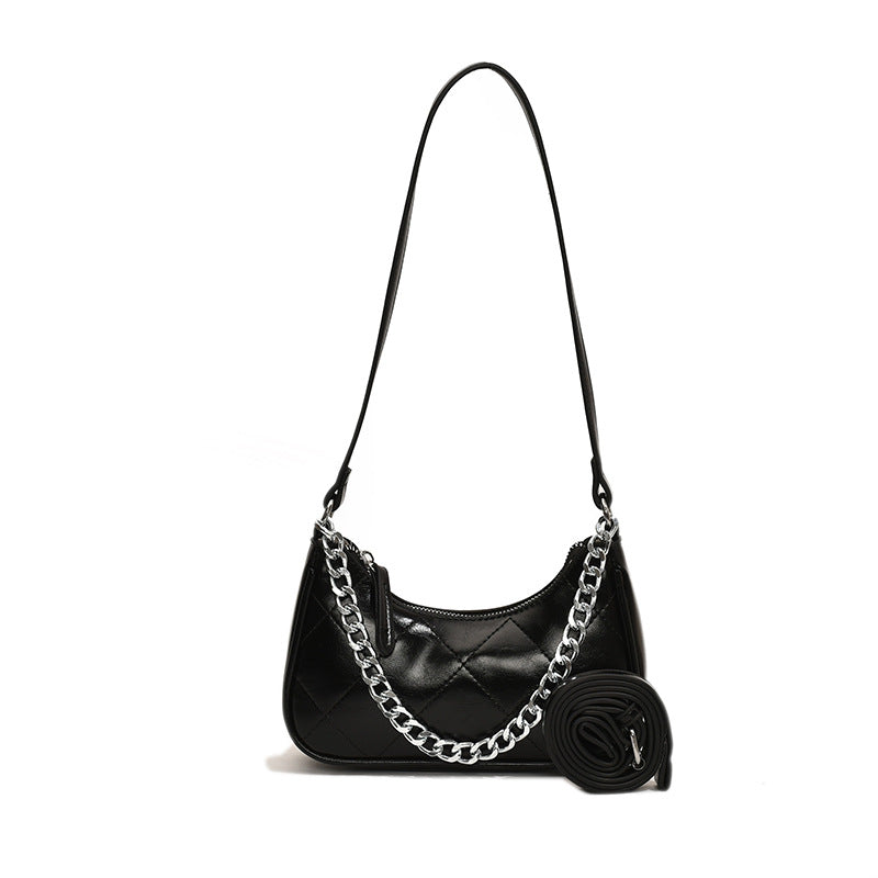 Diamond Embroidery Thread Silver Crossbody Popular Shoulder Underarm Bag