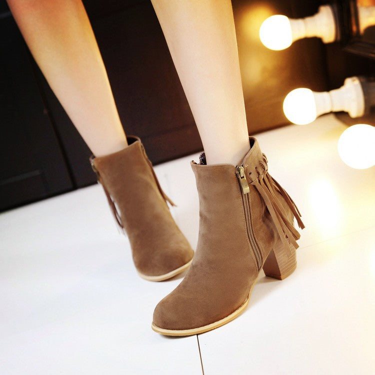 European And American Autumn And Winter Short Knight Boots