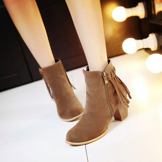 European And American Autumn And Winter Short Knight Boots