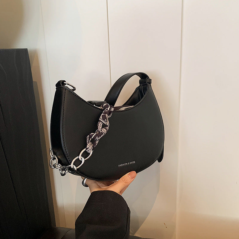 Enkel All-match Retro Fashion Skulder Trendy Lille Sadel Taske