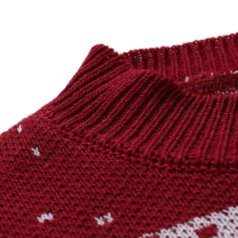 Men's Christmas Fawn Contrast Color Fashion Versatile
