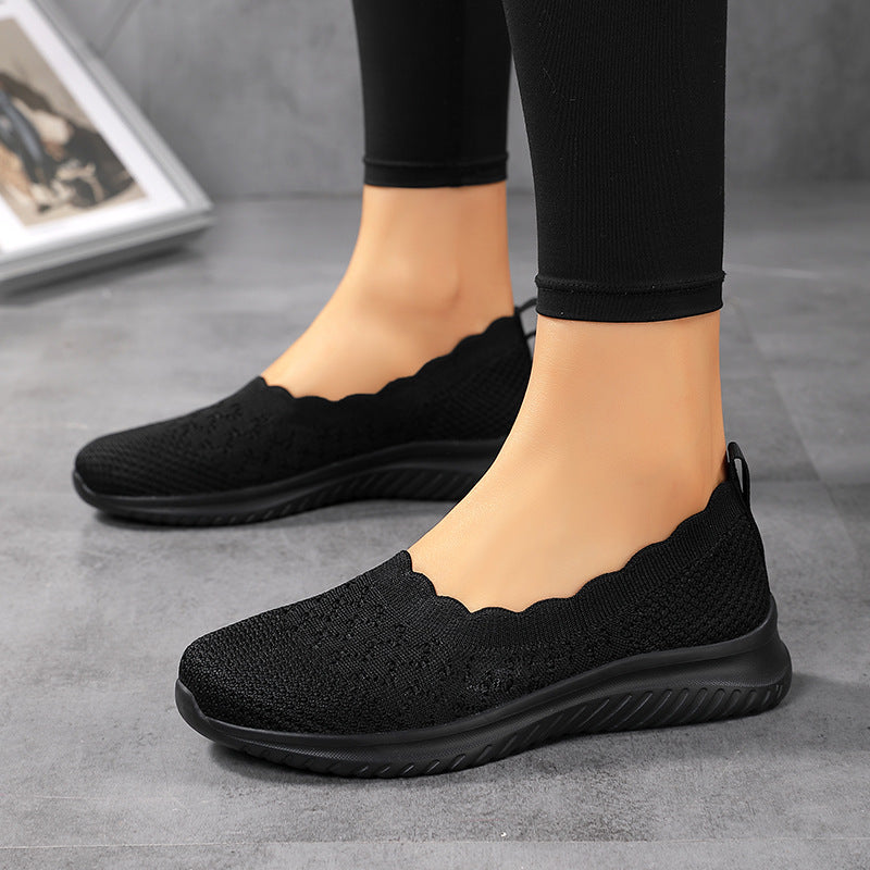 Casual Flyknit Mesh Soft Bottom Lightweight Women's Shoes
