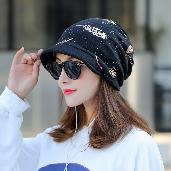 Peaked Warm Fashion Cap Multi-functional Outdoor Cold-proof Hat