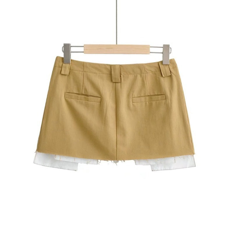 Mini Ultra-short Pleated Skirt With Fashionable Solid Color
