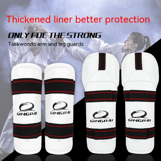Taekwondo Leggings og Armbånd Kombination Beskyttelsesudstyr